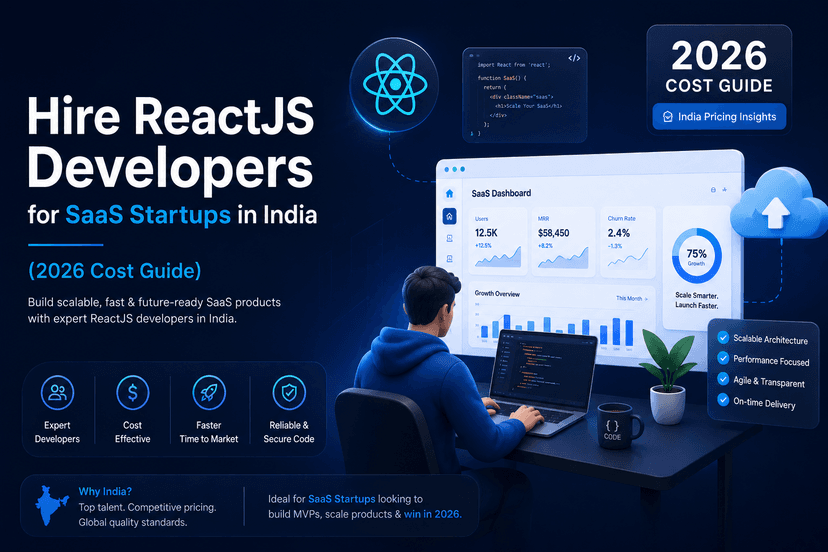 Hire ReactJS Developers for SaaS Startups in India (2026 Cost Guide)